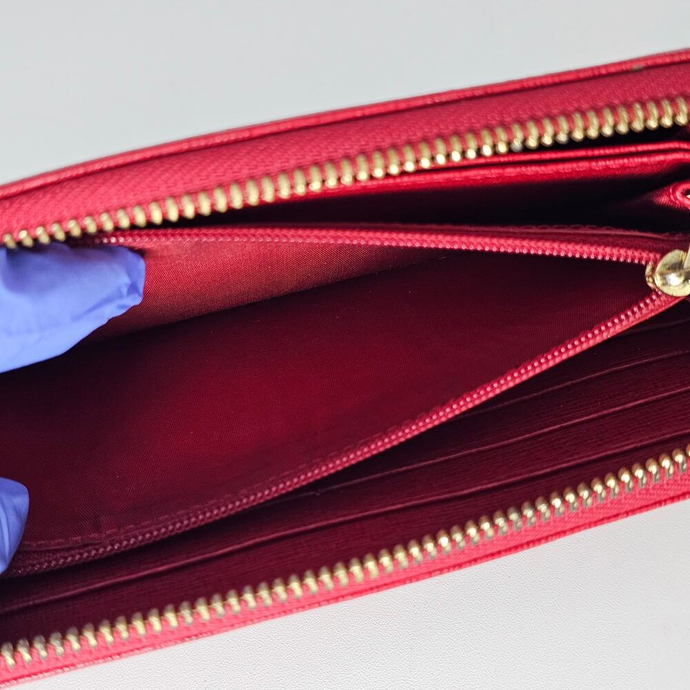 Furla Babylon XL Zip-Around Continental Wallet – Red Saffiano Leather - EUC - Picture 14 of 14
